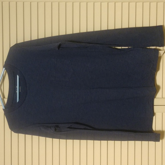 NWT Madewell XXS Long Sleeve Crew Neck Pocket Tee Naval Blue - Picture 2 of 7